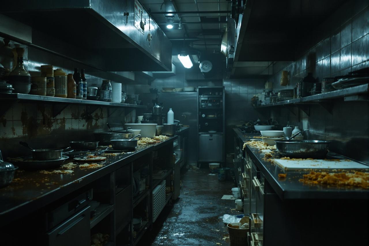五一暗网热搜 - 某网红打卡地被曝食品安全问题，后厨蟑螂乱爬画面触目惊心